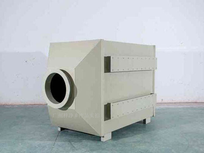 空氣過濾箱內部結構裝的初效空氣過濾器 ，高效空氣過濾器 ，風機 。